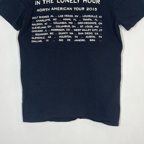 Sam Smith Concert T-Shirt  Medium Black The Lonely Hour NA Tour 2015 Print - Picture 6 of 7